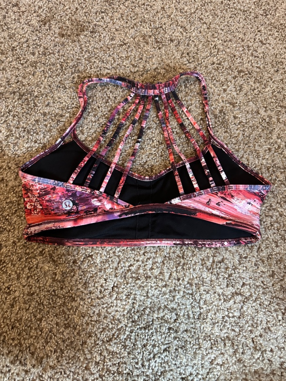 lululemon athletica Pink & Black Multi-Strap Sports Bra